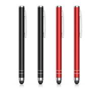 MoKo Stylet Capacitif pour iPad, 4PCS Stylus Pen Universel de Haute Précision avec Écran Tactile pour Tablette Compatible avec iPad/iPad Mini/Air/Pro, iPhone, Kindle, Galaxy - Noir + Rouge