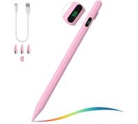 MoKo Stylet pour Écran Tactile, Stylet Universel Compatible avec iPad/iPhone/Samsung (Nicht-S Pen) et Autres Smartphones et Tablettes iOS/Android, Stylet de Tablettes avec Affichage de Batterie, Blanc