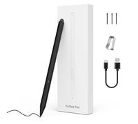 MoKo Stylet pour Surface, Stylo Surface Chargement Rapide pour Microsoft Surface Pro 7/8/9/X/6/5/4/3, Stylet Numérique à Double Extrémité pour Surface Pro/Book/Laptop/Go/Studio, 4096 Pression, Noir