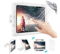 MoKo Support de Tablette de Douche, Extensible, étanche, Compatible avec Tous Les appareils jusqu'à 11", Rotation à 360°, écran Tactile Anti-buée, 2 Modes de positionnement, pour Salle de Bain et