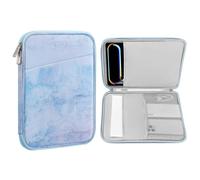 MoKo Tablette de 9-11 Pouces de Protection,Compatible avec 11" iPad Air M3,iPad A16 2025,Pro 11 M4, iPad 10/9/8/7th, Galaxy Tab S9/S8/A8/A7, Sacoche de Protection avec Pochette, Bleu Marine