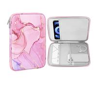 MoKo Housse Tablette 9-11" Compatible avec iPad Pro 11 M4 2024/11 Pouces iPad Air M2 2024/iPad 10e 10,9 2024/iPad Air 5/4 10,9, Galaxy Tab S9/S8/A8/A7 2022, Rose Nuageux