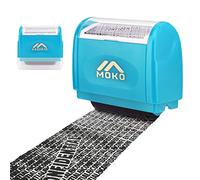 MoKo Tampons Rouleaux Contre Vol d'Identité, Large Tampon de Sécurité à Rouleau Auto-encreur Rechargeable, Timbre à Rouleau Pour Sceau de Confidentialité et Protection de la Vie Privée - Bleu