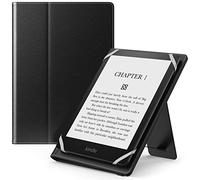 MoKo Universal Case for 6",6.8",7" Kindle eReaders - Kindle/Kobo/Voyaga/Lenovo/Sony Kindle E-Book Reader, Lightweight PU Leather Folio Shell Cover Case, with Hand Strap/Kickstand, Black