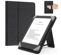 MoKo Universel Étui pour 6 Pouces Kindle Liseuses et Tablettes, Kindle/Kobo Clara/Tolino/Pocketook/Sony E-Book Tablet, Étui Folio Léger avec Dragonne et Béquille pour 6 Pouces, Denim Noir