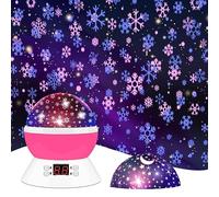 MOKOQI Veilleuse de nuit pour enfants avec minuteur, cadeau pour fille et garçon de 1 à 14 ans, lumières de chambre pour enfants brillent dans les étoiles sombres et la lune peut rendre le sommeil