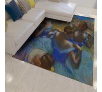MOKOSAISE Blue Dancers Edgar Degas Impressions Paillasson Tapis Automne Tapis Extérieur Porche Décor Lavable Porte d’entrée Entrée intérieure 180x270cm