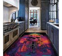MOKOSAISE Tapis 160x200cm Château tête de Mort Lavable antidérapant