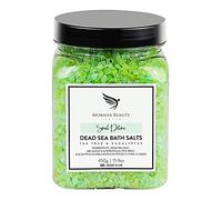 MOKSHA Sels de bain de la mer Morte - Sels de bain de pieds à l'arbre à thé, spa relaxant pour les pieds fatigués, soulagement musculaire, cadeaux relaxants pour hommes et aromathérapie.