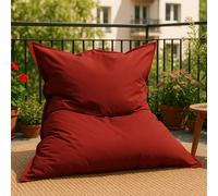 Moku pouf rectangulaire d'extérieur xxl 180x140cm rouge