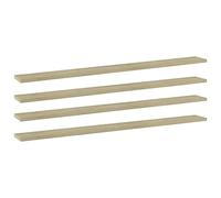 Mokuyard Lot de 4 planches d'étagère en chêne Sonoma 100 x 10 x 1,5 cm Étagère de rangement et planche de rechange pour étagères en bois, adaptées pour le salon, le bureau à domicile, la salle à