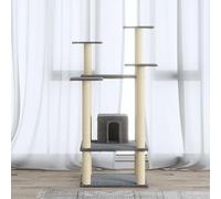 Mokuyary Arbre à Chat avec Griffoirs en Sisal Gris Clair 110 cm Salon A
