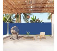 Mokuyary Auvent latéral rétractable Bleu 180x1000 cm, Store Latéral Paravent Extérieur, Protège du Soleil ou du Vent Brise Vue pour Jardin, Balcon et Terrasse-A1