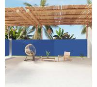 Mokuyary Auvent latéral rétractable Bleu 180x1200 cm, Store Latéral Paravent Extérieur, Protège du Soleil ou du Vent Brise Vue pour Jardin, Balcon et Terrasse-A1