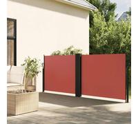 Mokuyary Auvent latéral rétractable Terre Cuite 120x1000 cm, Store Latéral Paravent Extérieur, Protège du Soleil ou du Vent Brise Vue pour Jardin, Balcon, Terrasse