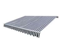 Mokuyary Auvent Pliable motorisé 600 cm Bleu/Blanc, Auvent de Terrasse, Brise Soleil Store Banne pour Patio, Balcon, Jardin