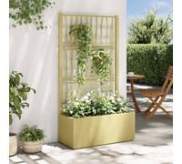 Mokuyary Bac à Fleurs avec Treillis Vert 80 x 36 x 140 cm PP Jardinière de Jardin, Bac de Plantation pour Cultiver Fleur Plantes Succulentes, Terrasse, Patio, Balcon