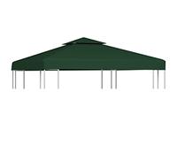 Mokuyary Bâche de rechange pour pavillon de jardin Housse de rechange pour toit de pavillon ancien 310 g/m² Vert 3 x 3 m