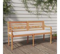 Mokuyary Banc Batavia avec Coussin 150 cm Bois de Teck Massif Patio