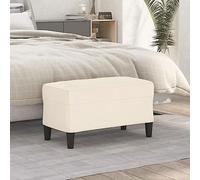 Mokuyary Banc en velours crème 70 x 35 x 41 cm pour entrée, chambre à coucher, salon, couloir