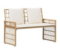 Mokuyary Banc Extérieur Uni Naturel et Crème 116x55x82 cm Patio
