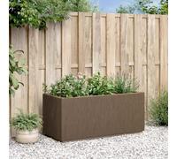 Mokuyary Boîte de Fleurs de Jardin Marron 80 x 36 x 35 cm PP Jardinière de Jardin, Bac de Plantation pour Cultiver Fleur Plantes Succulentes, Terrasse, Patio, Balcon