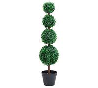 Mokuyary Buxus Artificiel avec Pot Forme Boule Vert 90 cm Plante Artificielle pour Decoration Salon Chambre Cuisine Bureau