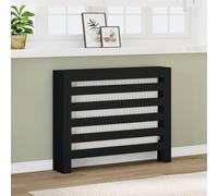 Mokuyary Cache-radiateur Noir 104x20x82 cm Bois d'ingénierie Housse Décorative, Couverture de Chauffage Meuble de Rangement Adaptées au Salon, à la Chambre, au Couloir -A