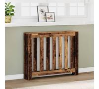 Mokuyary Cache-radiateur Vieux Bois 104x20x82 cm Bois d'ingénierie Housse Décorative, Couverture de Chauffage Meuble de Rangement Adaptées au Salon, à la Chambre, au Couloir -B