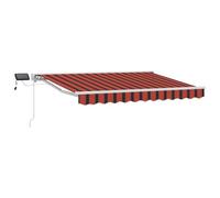 Mokuyary Cadre de Store Manuel avec LEDs 3,5x2,5 m Jardin J | Auvent de Terrasse, Marquise Brise Soleil de Balcon Protection Solaire pour Patio, Extérieur