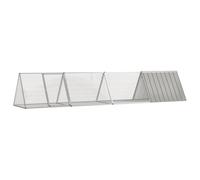 Mokuyary Cage pour Lapin Gris 403,5x80,5x71 cm Acier galvanisé, Cage Clapier Enclos pour Lapins Petits Animaux