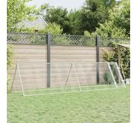Mokuyary Cage pour poules en acier galvanisé argenté 400 x 105 x 91 cm Abri pour poulets, canards, lapins, enclos pour animaux, poulailler pour jardin, patio, acier galvanisé