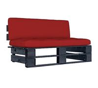 Mokuyary Canapé Central Palette de Jardin Noir Bois de pin imprégné Salon de Exterieur, Mobilier de Jardin Canapé pour Amenagement, Balcon, Terrasse, Veranda