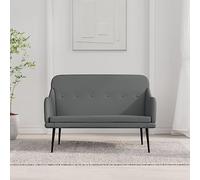 Mokuyary Canapé gris foncé 110 x 76 x 80 cm - Banquette en tissu - Banc de lit - Banc à chaussures - Tabouret pour entrée, chambre à coucher, salon, couloir