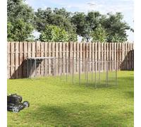 Mokuyary Chenil Argenté 6,05 m² Acier Enclos extérieur pour Chiens et Chiots, Cage Niche pour Jardin
