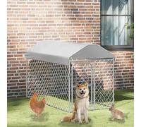 Mokuyary Chenil d'extérieur avec Toit pour Chiens 200x100x125 cm Enclos extérieur pour Chiens et Chiots, Cage Niche pour Jardin