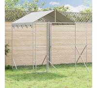 Mokuyary Chenil d'extérieur pour Chiens avec Toit argenté 10x2x2,5 m Enclos extérieur pour Chiens et Chiots, Cage Niche pour Jardin