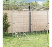 Mokuyary Chenil d'extérieur pour Chiens avec Toit argenté 2x6x2,5 m Enclos extérieur pour Chiens et Chiots, Cage Niche pour Jardin