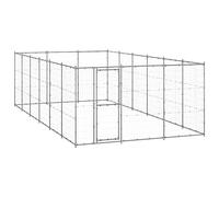Mokuyary Chenil extérieur Acier galvanisé 21,78 m² Enclos extérieur pour Chiens et Chiots, Cage Niche pour Jardin -B
