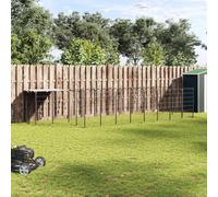 Mokuyary Chenil Noir 10,89 m² Acier Enclos extérieur pour Chiens et Chiots, Cage Niche pour Jardin -A