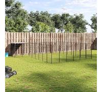 Mokuyary Chenil Noir 15,73 m² Acier Jardin | Enclos Extérieur pour Chiens et Chiots, Cage Niche Clôture pour Patio