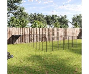 Mokuyary Chenil Noir 19,36 m² Acier Enclos extérieur pour Chiens et Chiots, Cage Niche pour Jardin 3082239