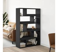 Mokuyary Cloison de séparation Noir 100x33x156,5 cm Bois d'ingénierie, Bibliothèque Meuble de Rangement avec Compartiments, Armoire Étagère à Livres pour Salon, Bureau, Chambre à Coucher -A