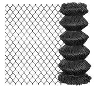 Mokuyary Clôture brise-vue en fil métallique 15 x 0,8 m - En acier gris - Pour paysage, jardin, décoration extérieure