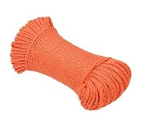Mokuyary Corde de travail orange 3 mm 25 m en polypropylène, multifonctionnelle, résistante aux intempéries, pour la maison, le jardin, le camping, l'atelier et l'agriculture