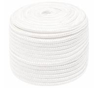 Mokuyary Corde en polypropylène tressé pour bateau - Blanc - 12 mm x 250 m - Résistante aux intempéries - Pour camping, voile, transport, bateau, kayak et pêche