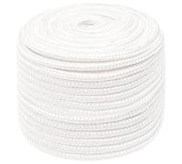 Mokuyary Corde en polypropylène tressé pour bateau - Blanc - 12 mm x 50 m - Résistante aux intempéries - Pour camping, voile, transport, bateau, kayak et pêche