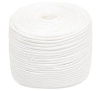 Mokuyary Corde en polypropylène tressé pour bateau, blanche, 8 mm, 250 m, résistante aux intempéries, pour camping, voile, transport, bateau, kayak et pêche