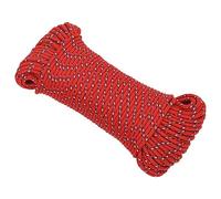 Mokuyary Corde en polypropylène tressé pour bateau, rouge, 3 mm x 50 m, résistante aux intempéries, pour camping, voile, transport, bateau, kayak et pêche