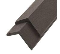 Mokuyary Cornière de terrasse 5 pièce WPC 170 cm Marron foncé pour Plancher de Terrasse